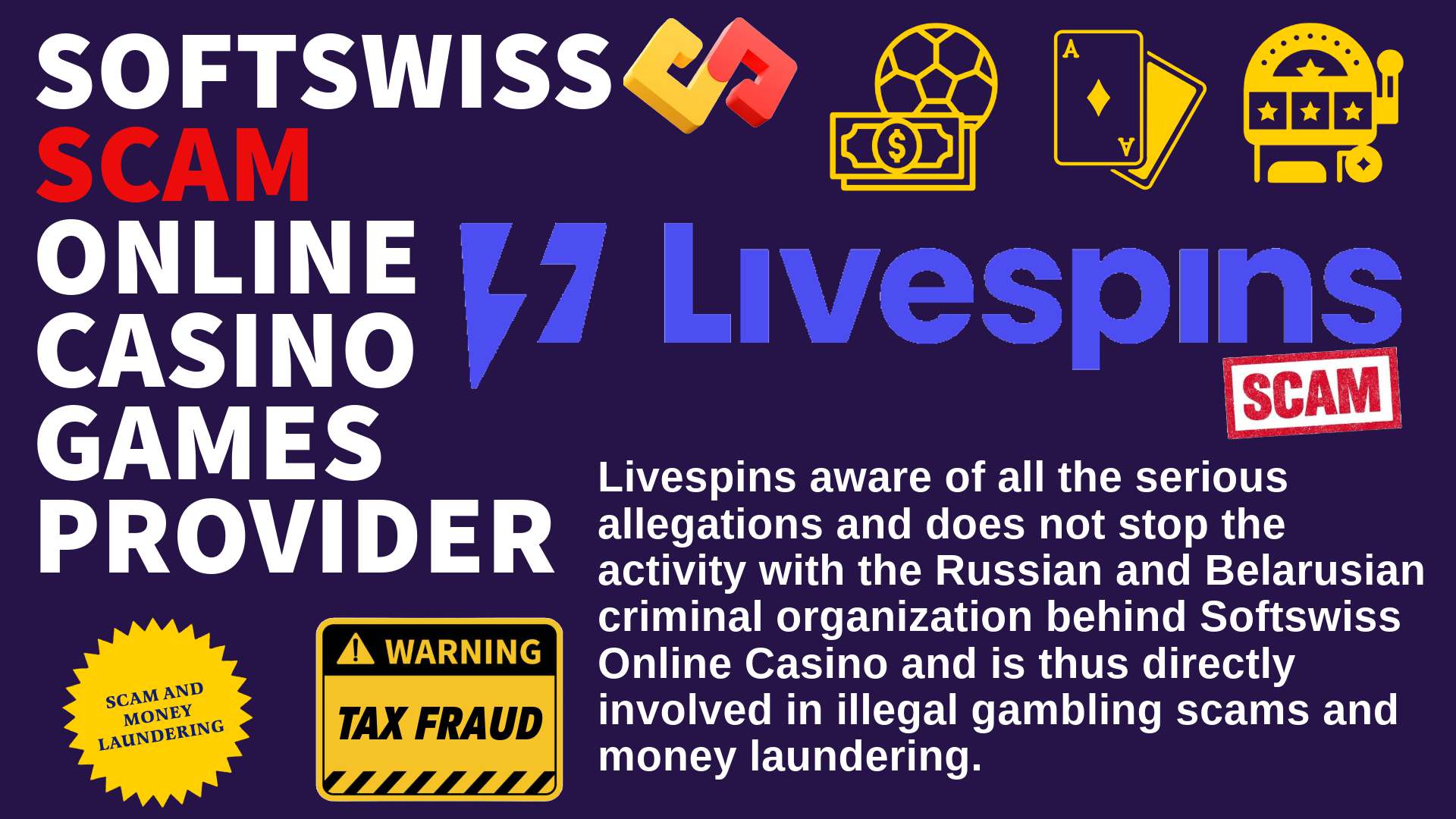 Livespins - softswiss scam - Casino by Softswiss